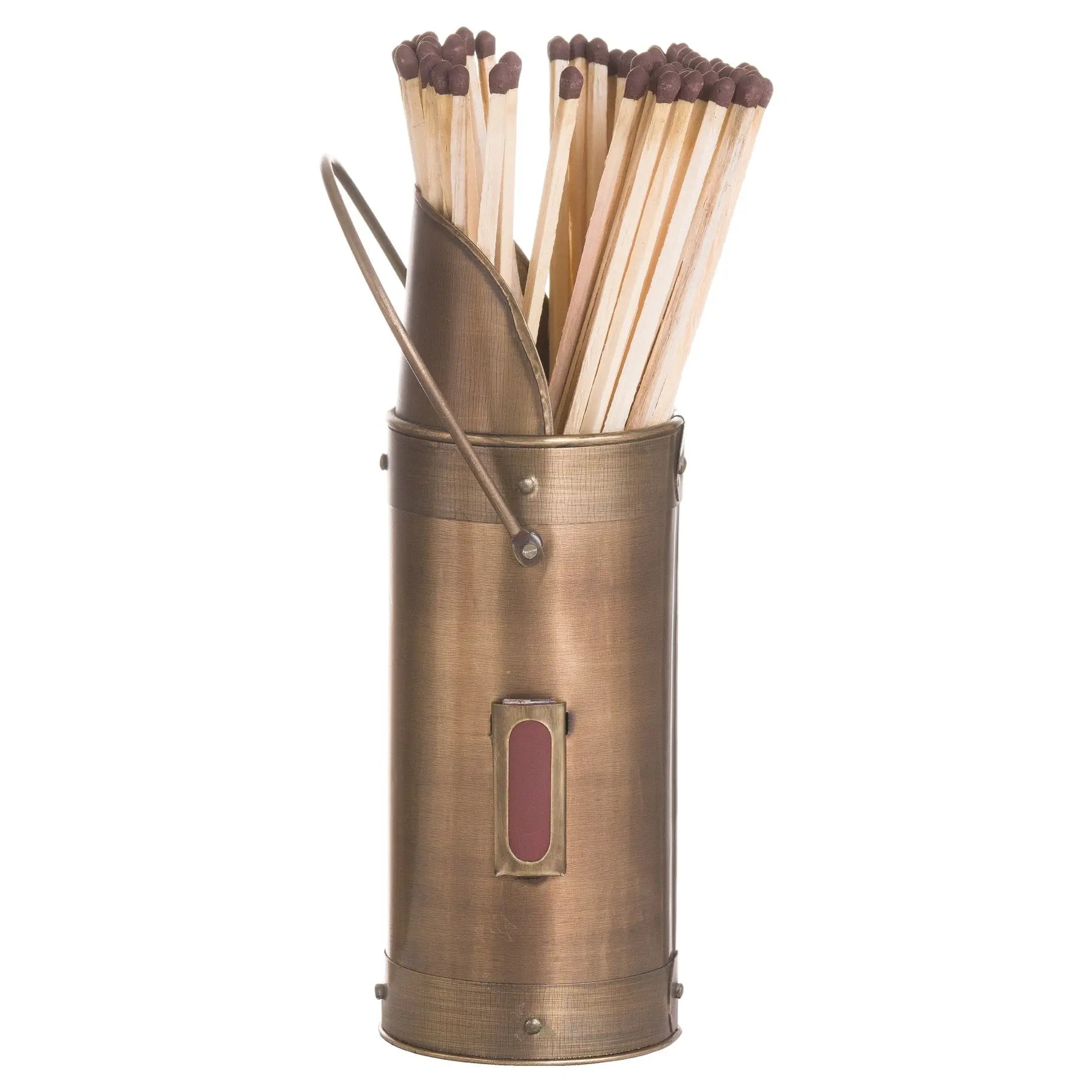 Antique Bronze Matchstick Holder With 60 Matches Makur Interior