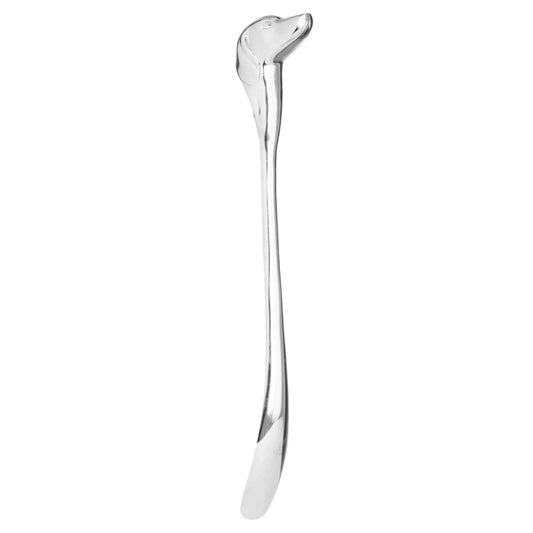 Silver Nickel Dog Head Detail Shoe Horn Makur Interior