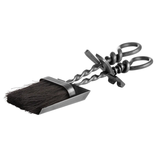 Silver Hearth Tidy Set With Hand Turned Loop Handle Makur Interior