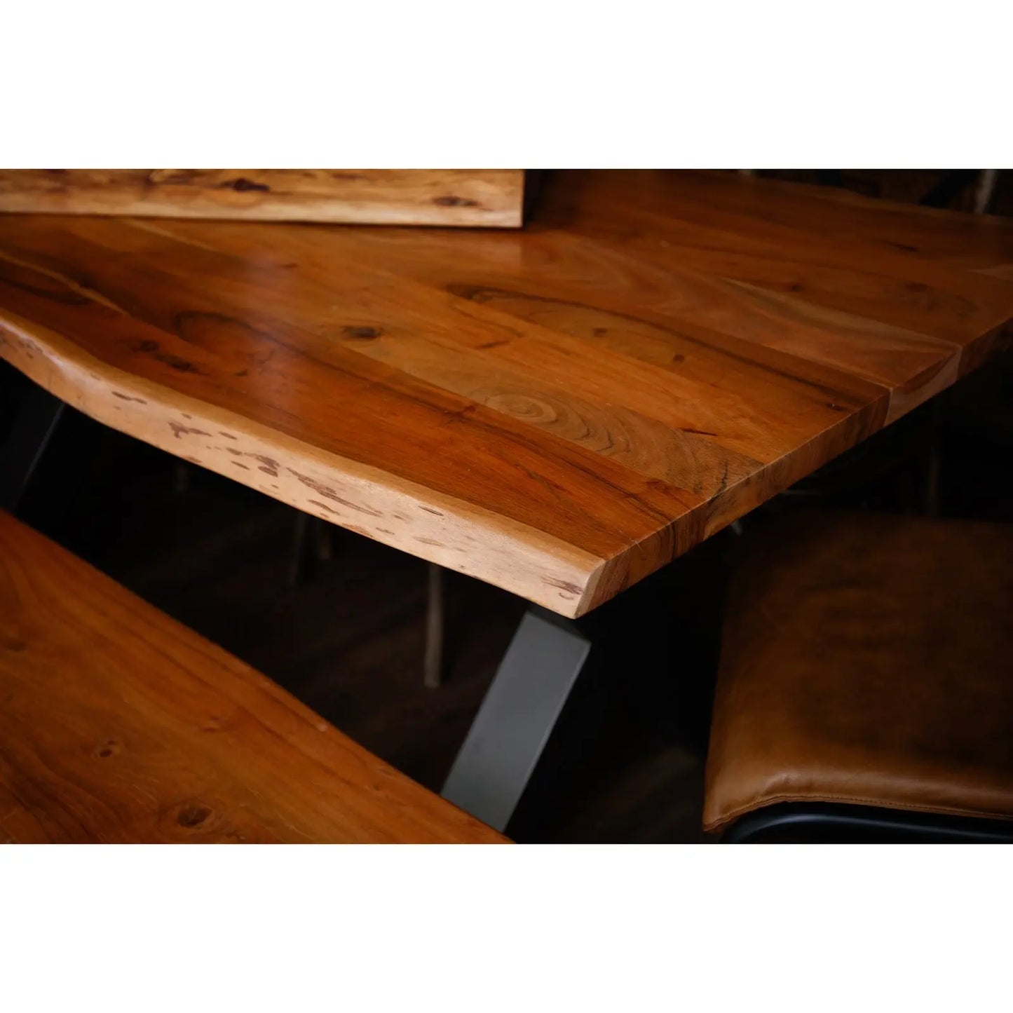 Live Edge Large Dining Table Makur Interior