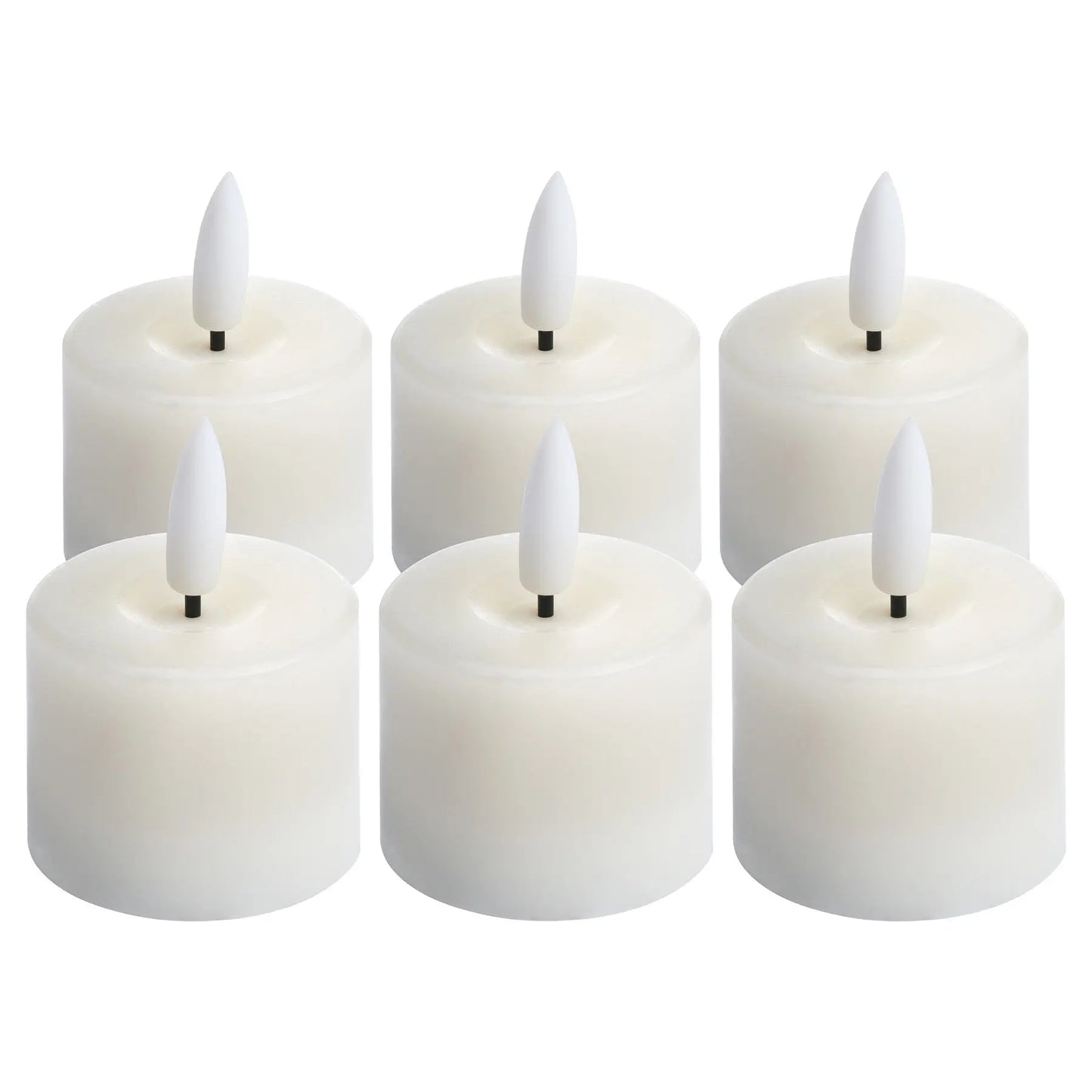 Luxe Collection Set Of 6 Natural Glow Led Tealight Candles Makur Interior