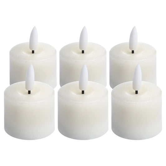 Luxe Collection Set Of 6 Natural Glow Led Tealight Candles Makur Interior