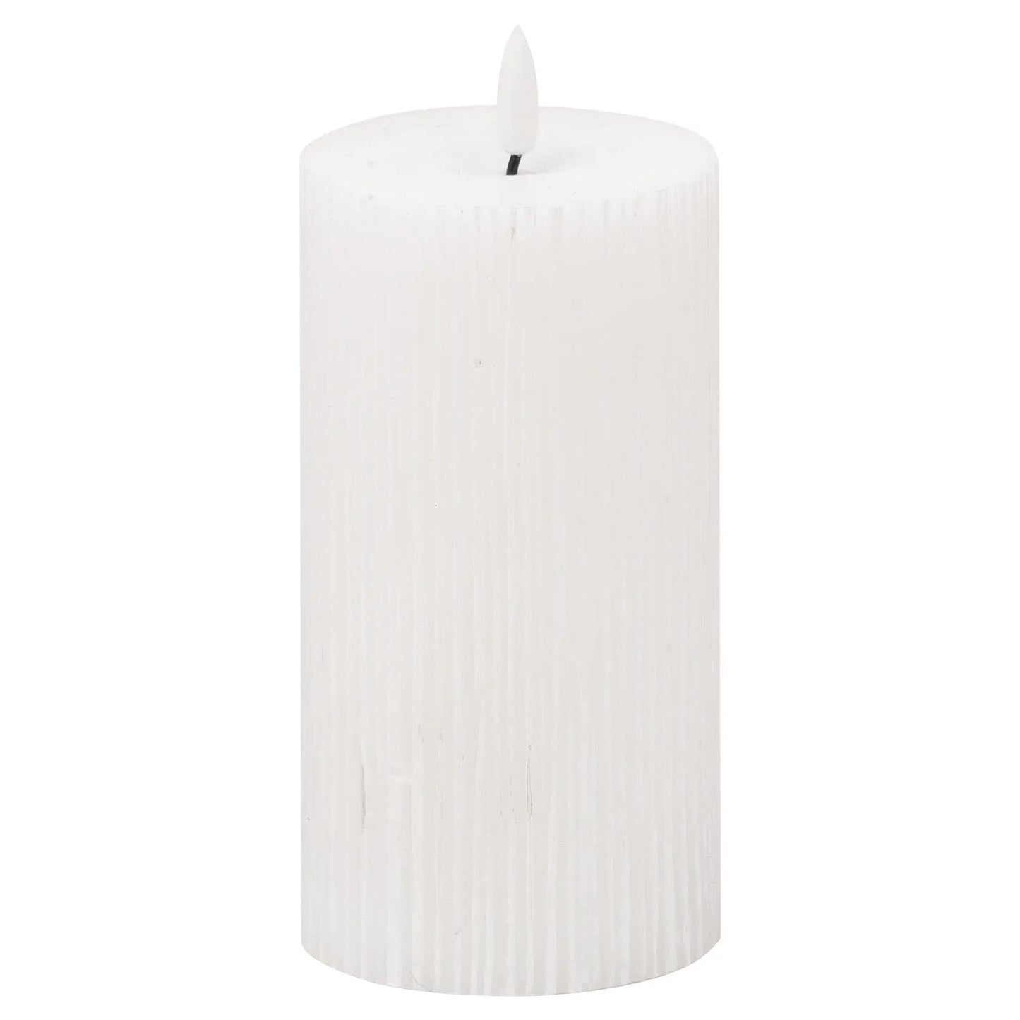 Luxe Collection Natural Glow 3x6 Textured Ribbed LED Candle Makur Interior