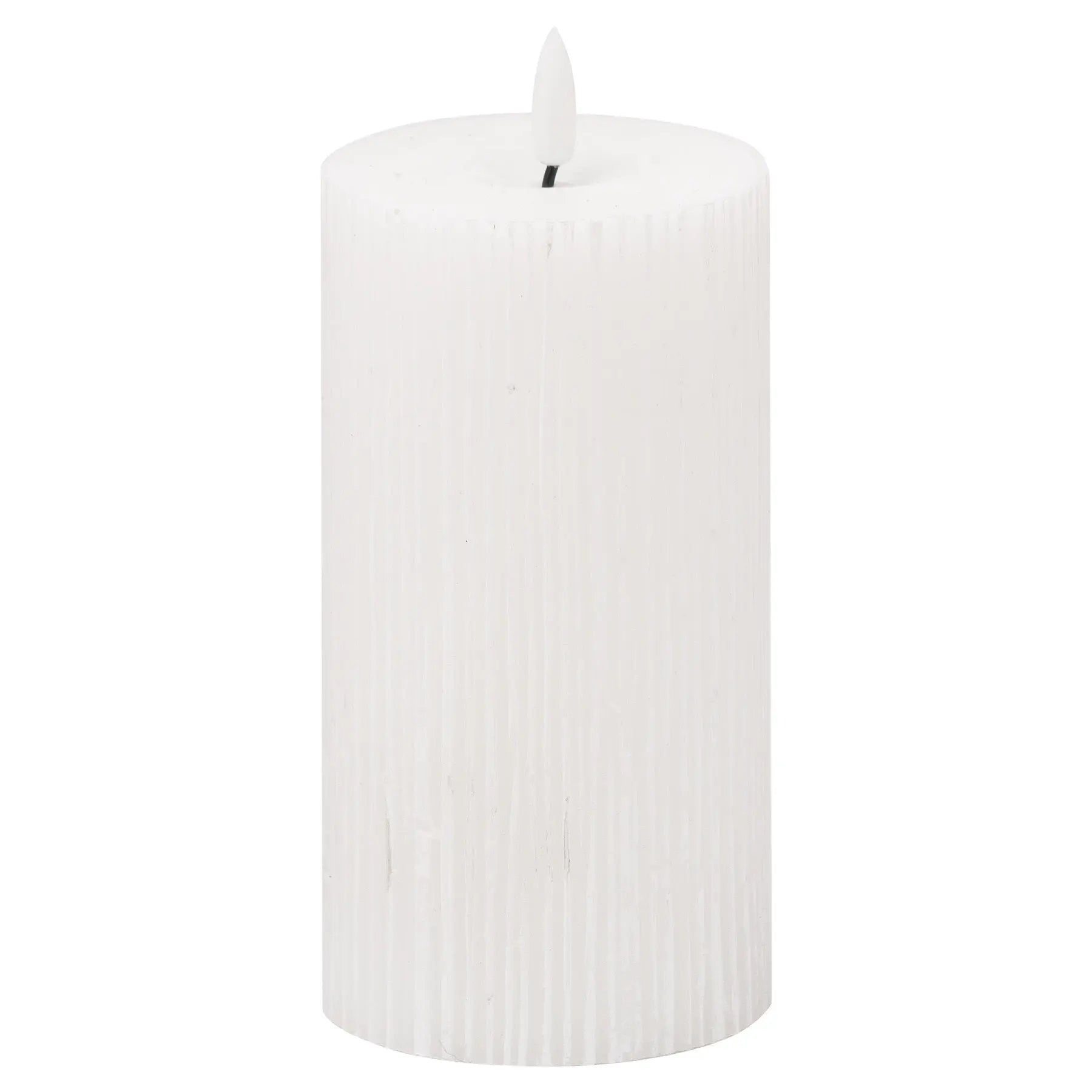 Luxe Collection Natural Glow 3x6 Textured Ribbed LED Candle Makur Interior