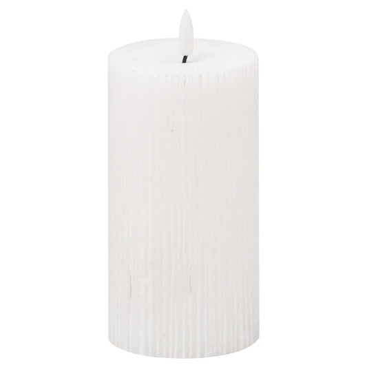 Luxe Collection Natural Glow 3x6 Textured Ribbed LED Candle Makur Interior