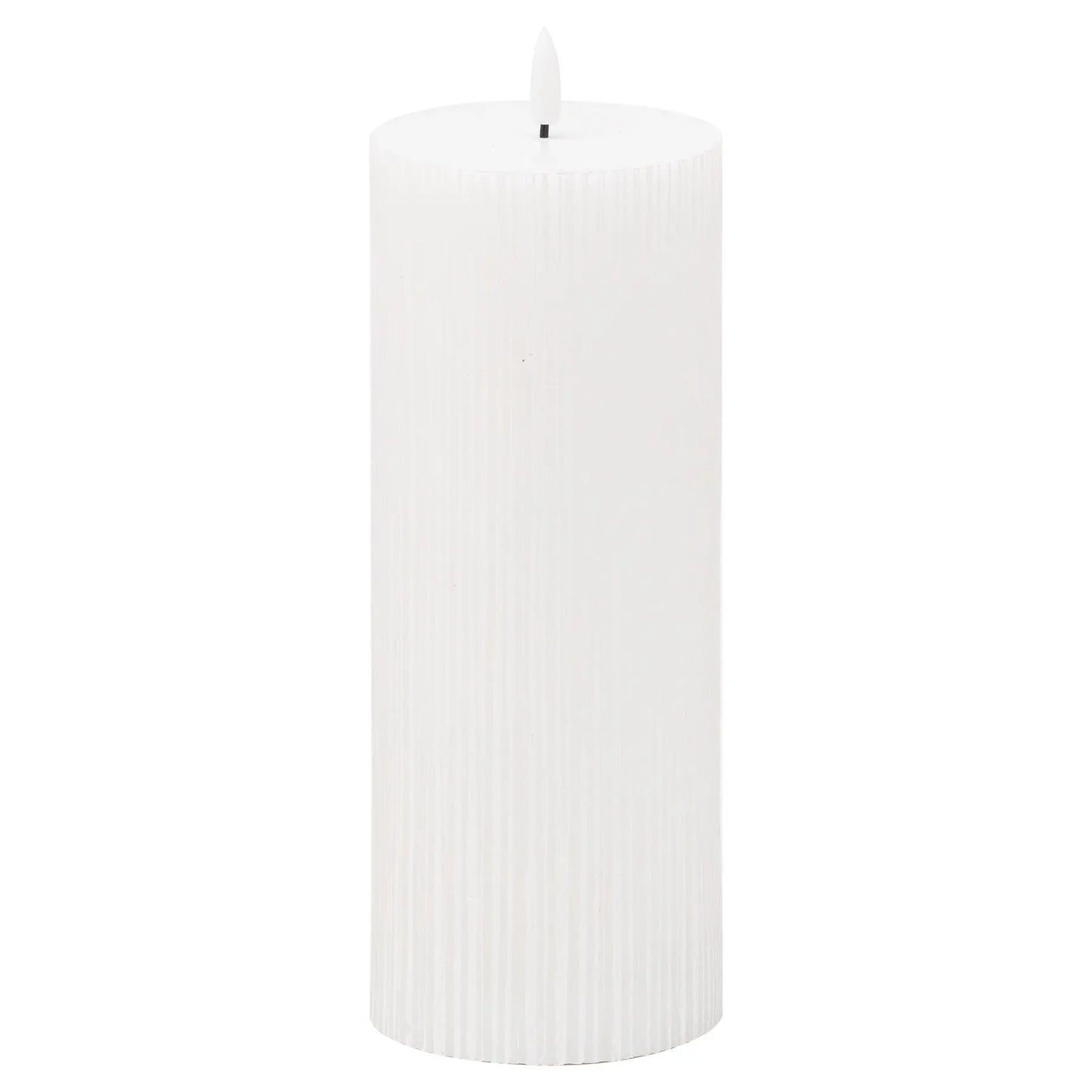 Luxe Collection Natural Glow 3.5x9 Texture Ribbed LED Candle Makur Interior