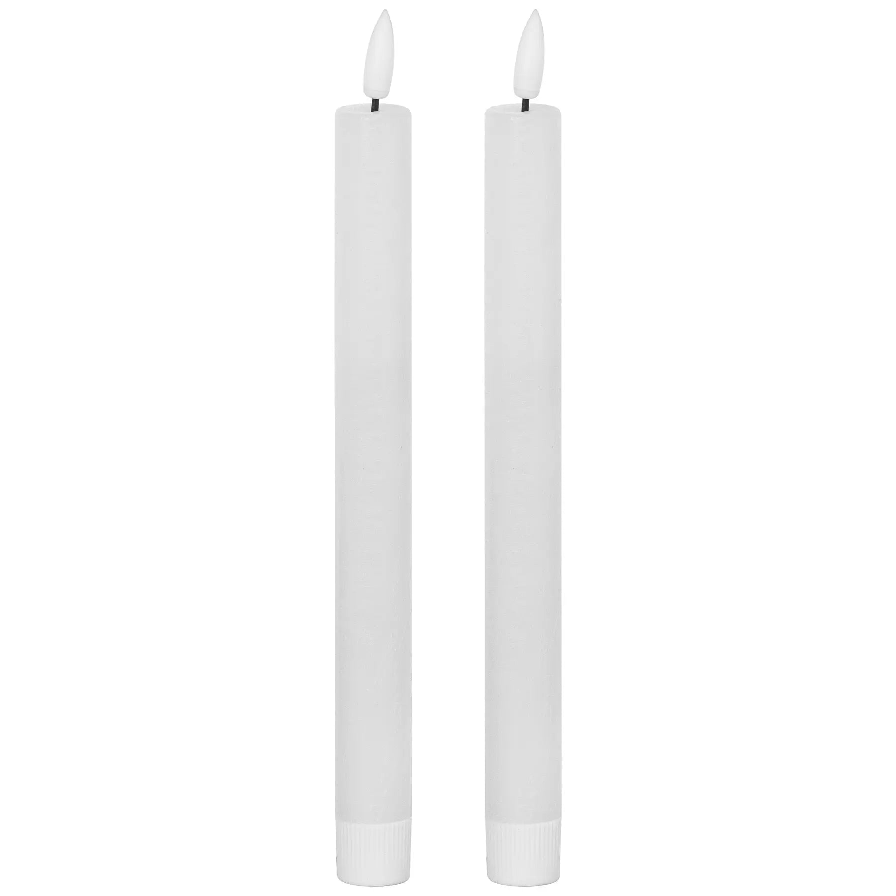 Luxe Collection Natural Glow S/ 2 White LED Dinner Candles Makur Interior