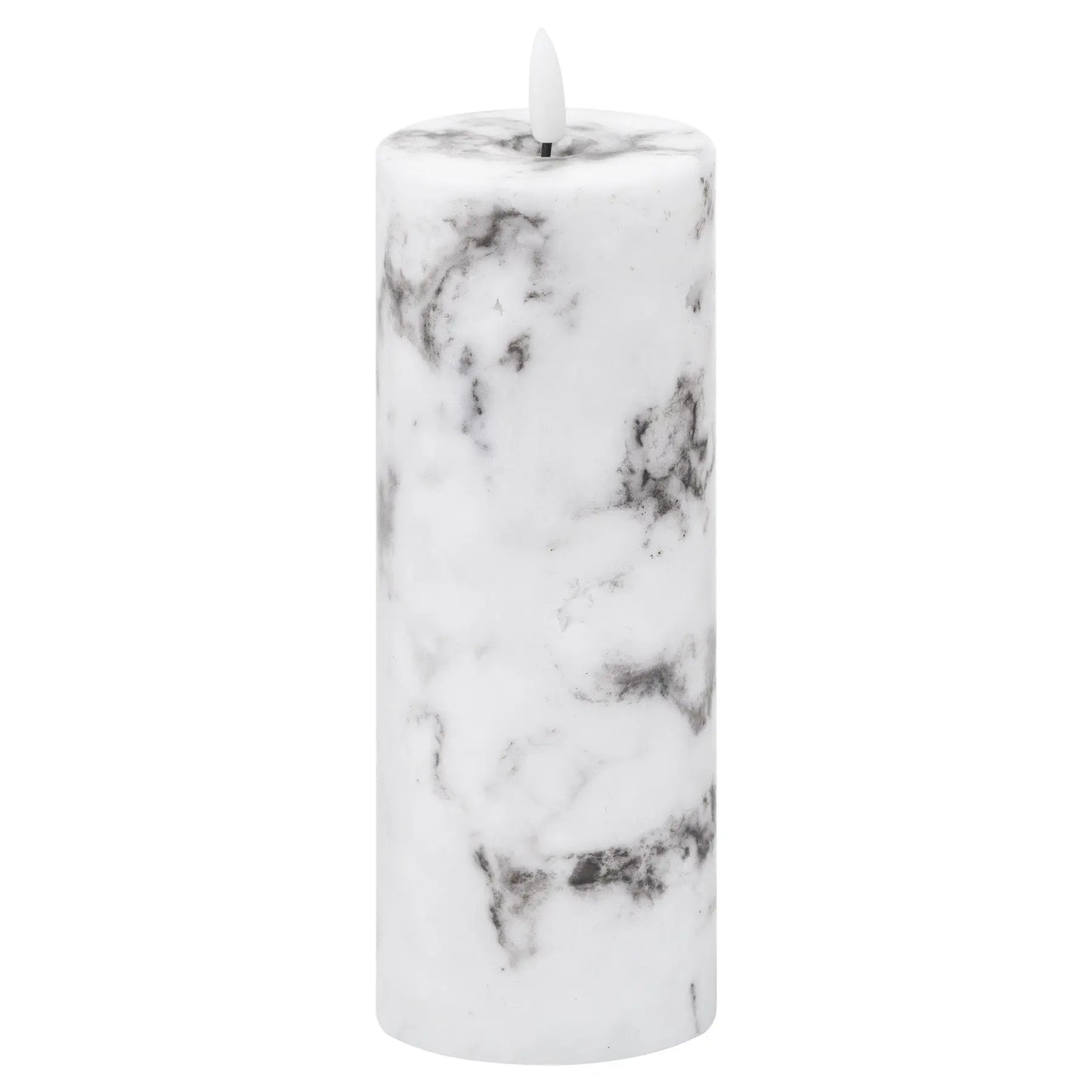 Luxe Collection Natural Glow 3x8 Marble Effect LED Candle Makur Interior