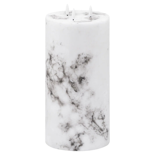 Luxe Collection Natural Glow 6x12 Marble Effect LED Candle Makur Interior