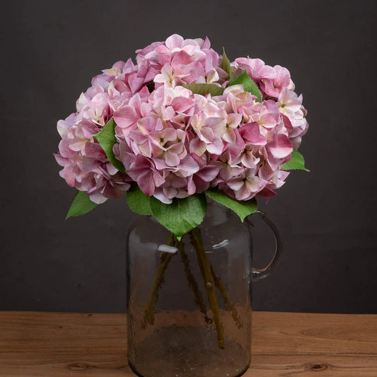 Shabby Pink Single Hydrangea Makur Interior