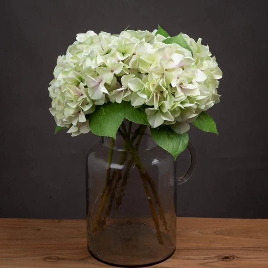 Shabby Green Single Hydrangea Makur Interior