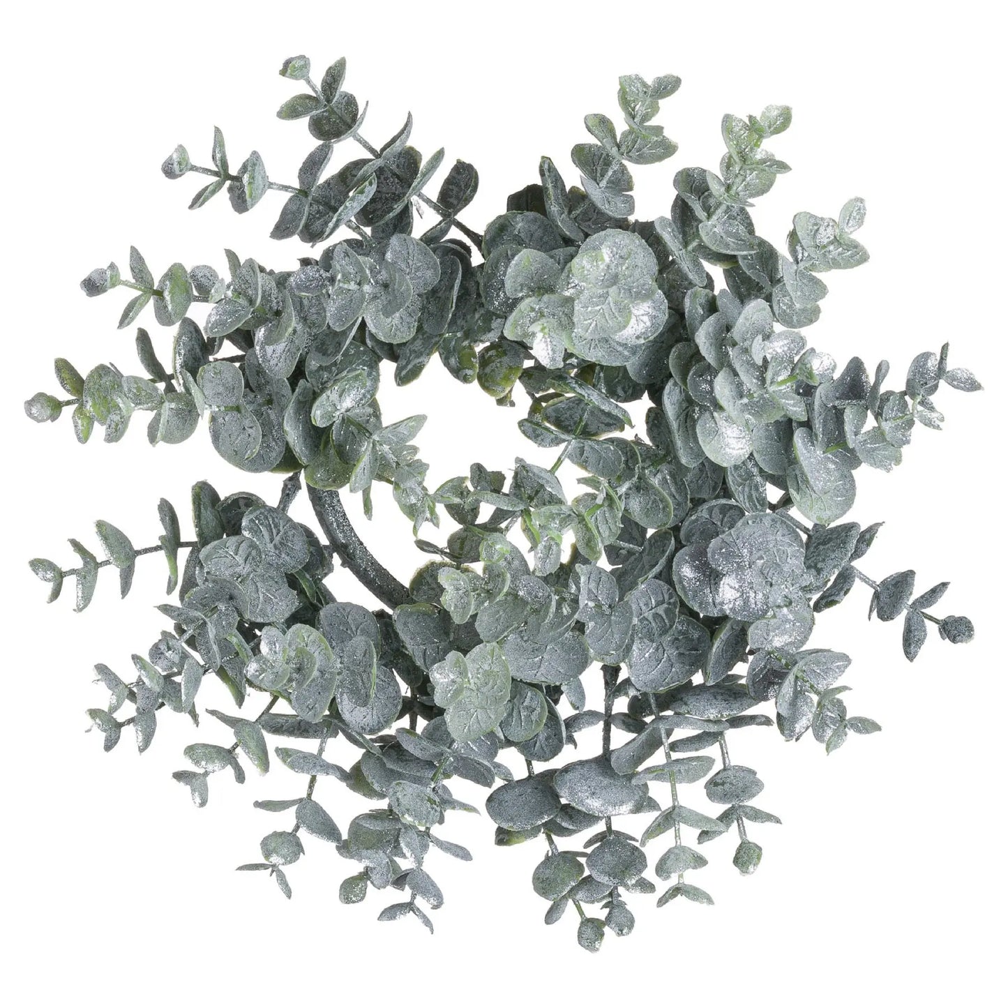 Medium Frosted Eucalyptus Candle Wreath Makur Interior