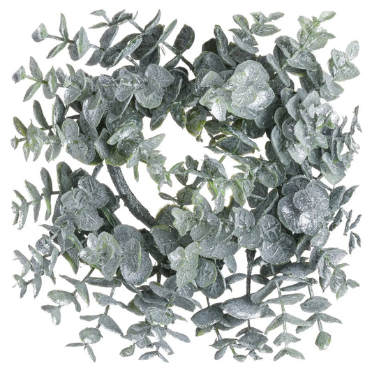 Small Frosted Eucalyptus Candle Wreath Makur Interior