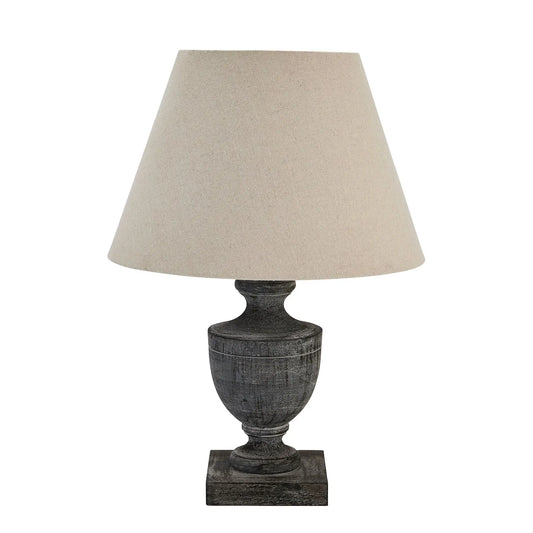 Incia Urn Wooden Table Lamp Makur Interior
