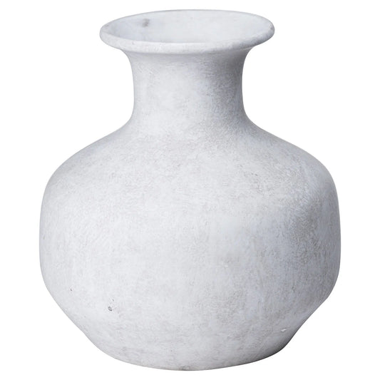 Darcy Squat Stone Vase Makur Interior