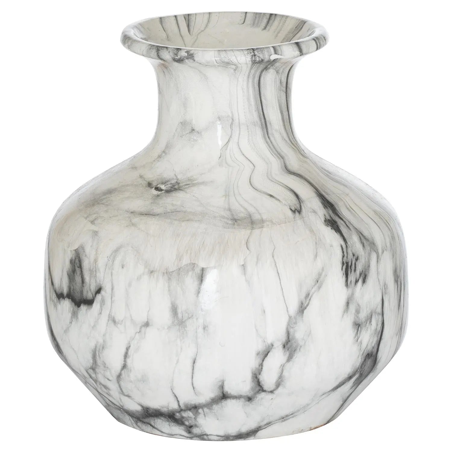 Marble Squat Vase Makur Interior