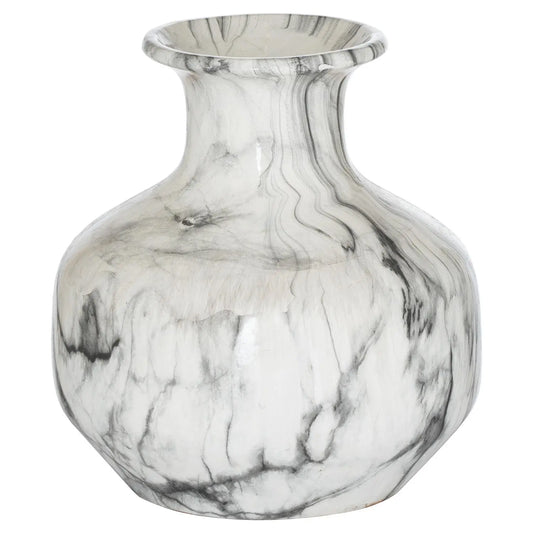 Marble Squat Vase Makur Interior