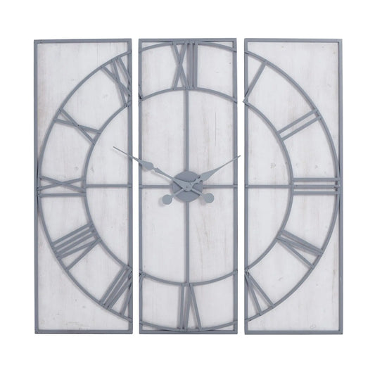 Roza Panelled Wall Clock Makur Interior