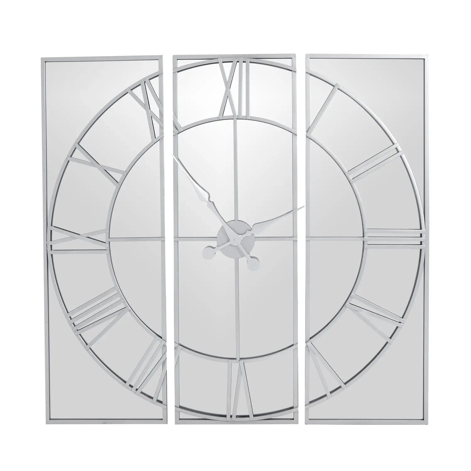 Celina Mirrored Wall Clock Makur Interior