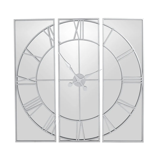 Celina Mirrored Wall Clock Makur Interior