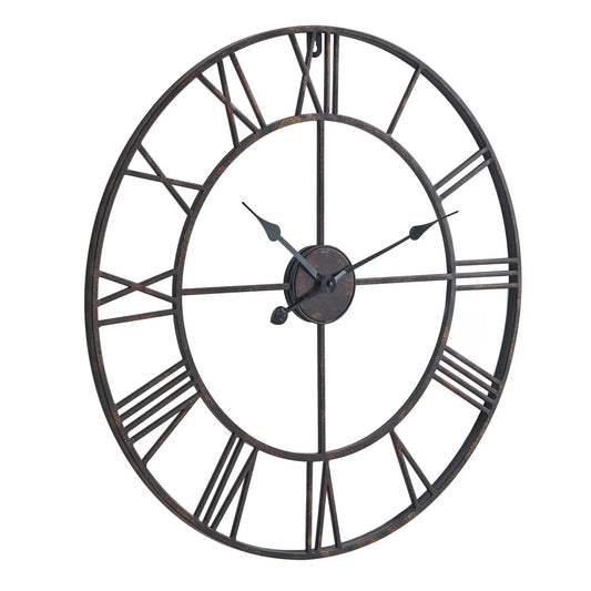 Bronze Skeleton Wall Clock Makur Interior
