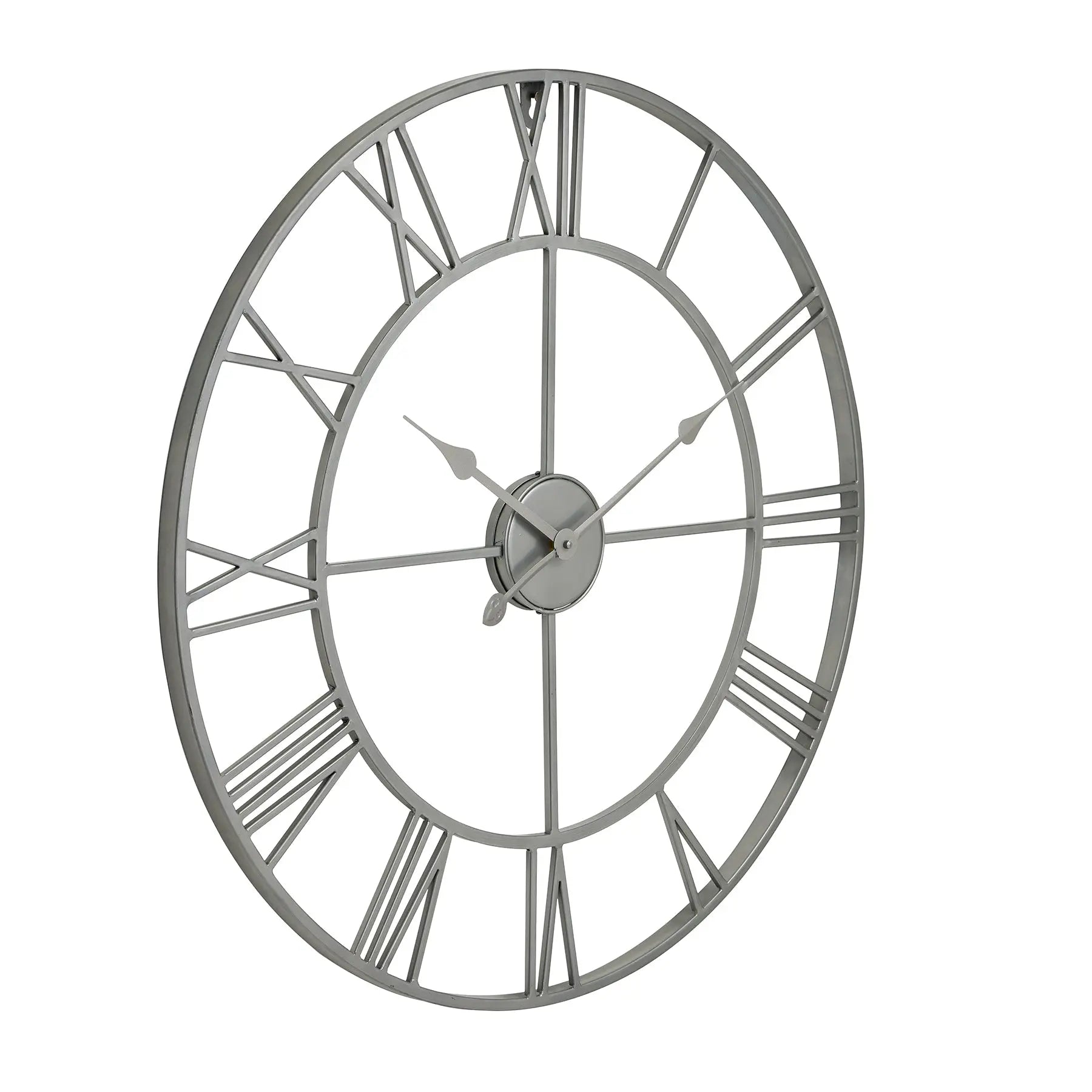 Silver Skeleton Wall Clock Makur Interior