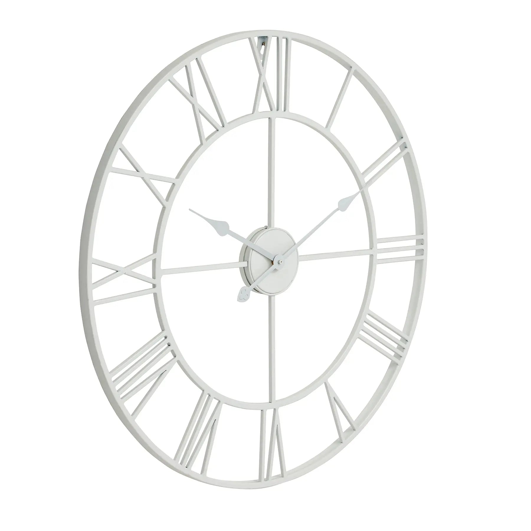 White Skeleton Wall Clock Makur Interior
