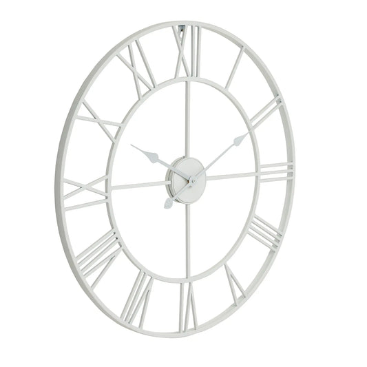 White Skeleton Wall Clock Makur Interior