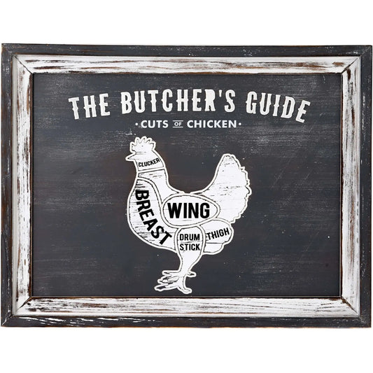 Butchers Cuts Chicken Wall Plaque Makur Interior