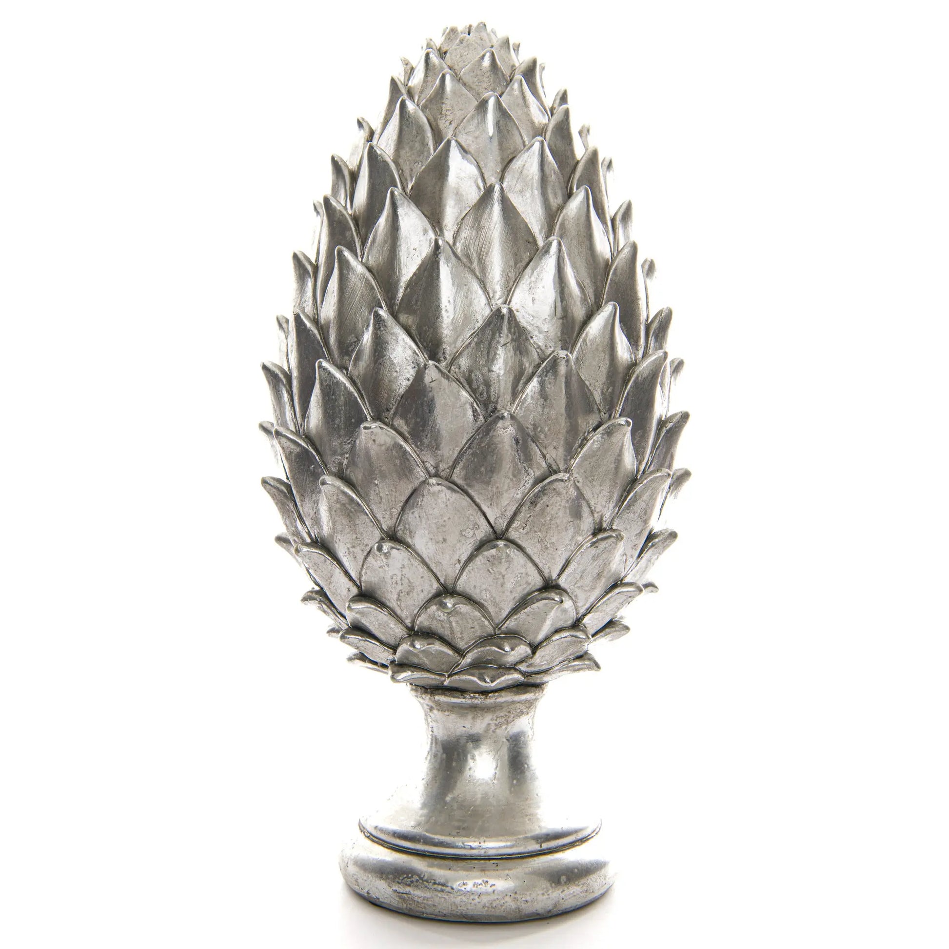 Tall Large Silver Pinecone Finial Makur Interior