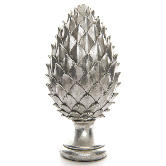 Tall Large Silver Pinecone Finial Makur Interior