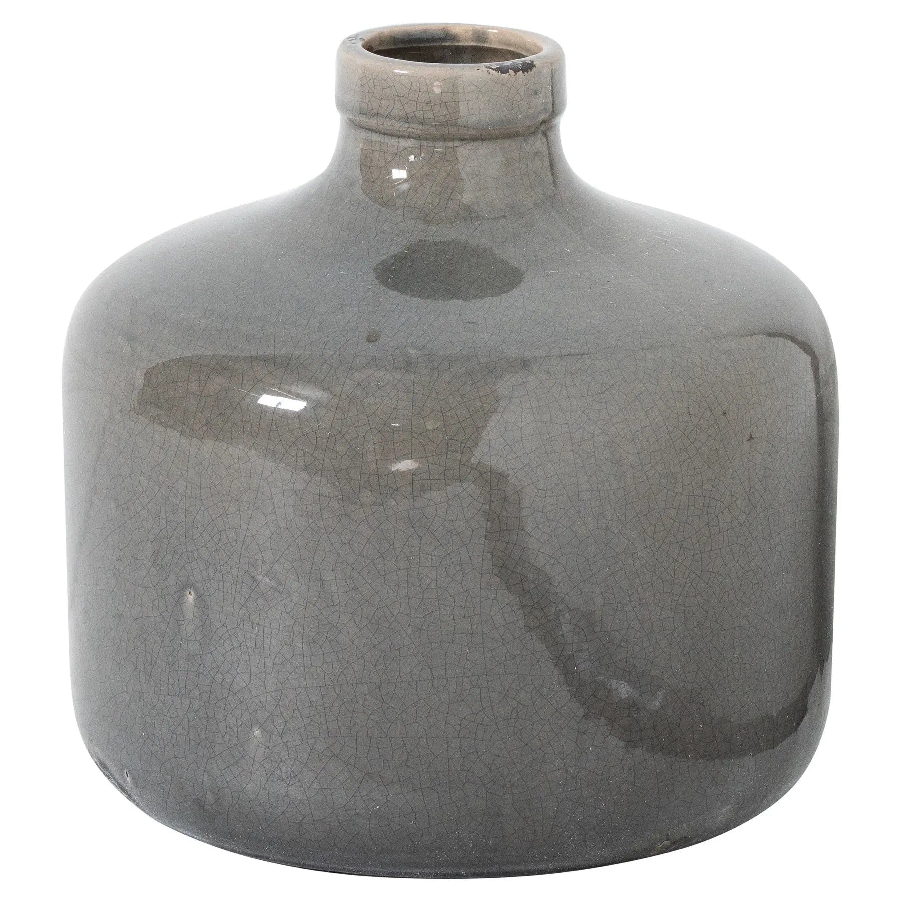 Garda Grey Glazed Chive Vase Makur Interior