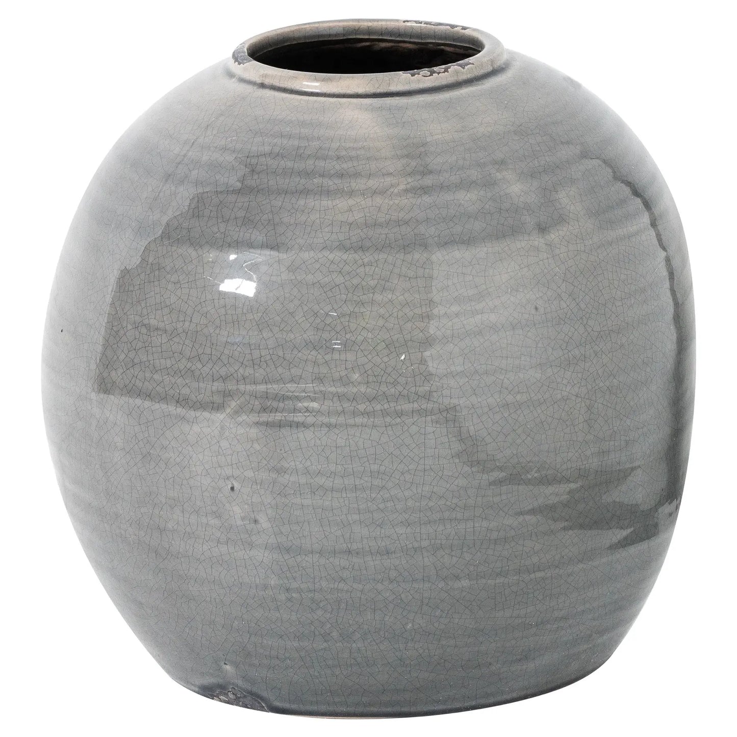 Garda Grey Glazed Tiber Vase Makur Interior