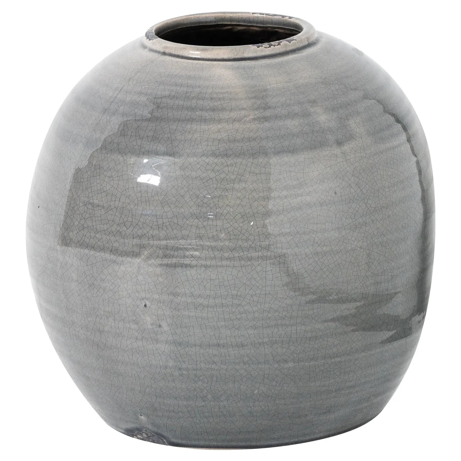 Garda Grey Glazed Tiber Vase Makur Interior