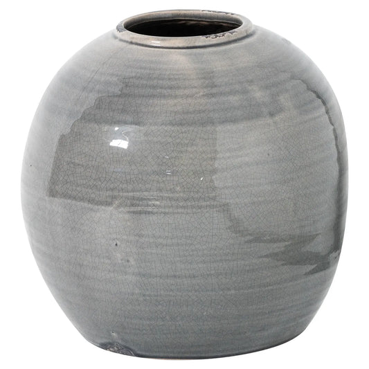 Garda Grey Glazed Tiber Vase Makur Interior