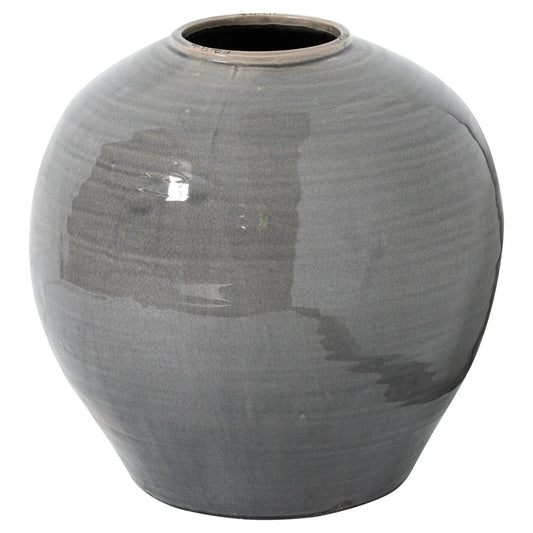 Garda Grey Glazed Regola Vase Makur Interior