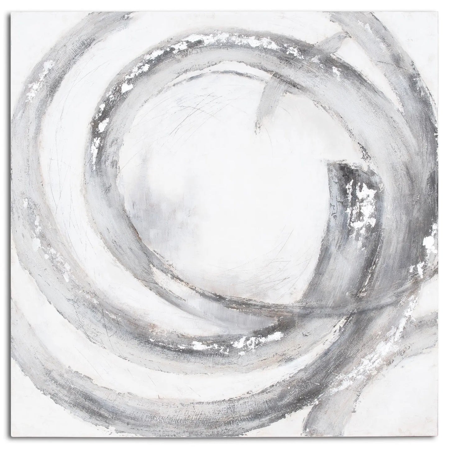 Galaxy Silver And Grey Hand Painted Canvas Makur Interior