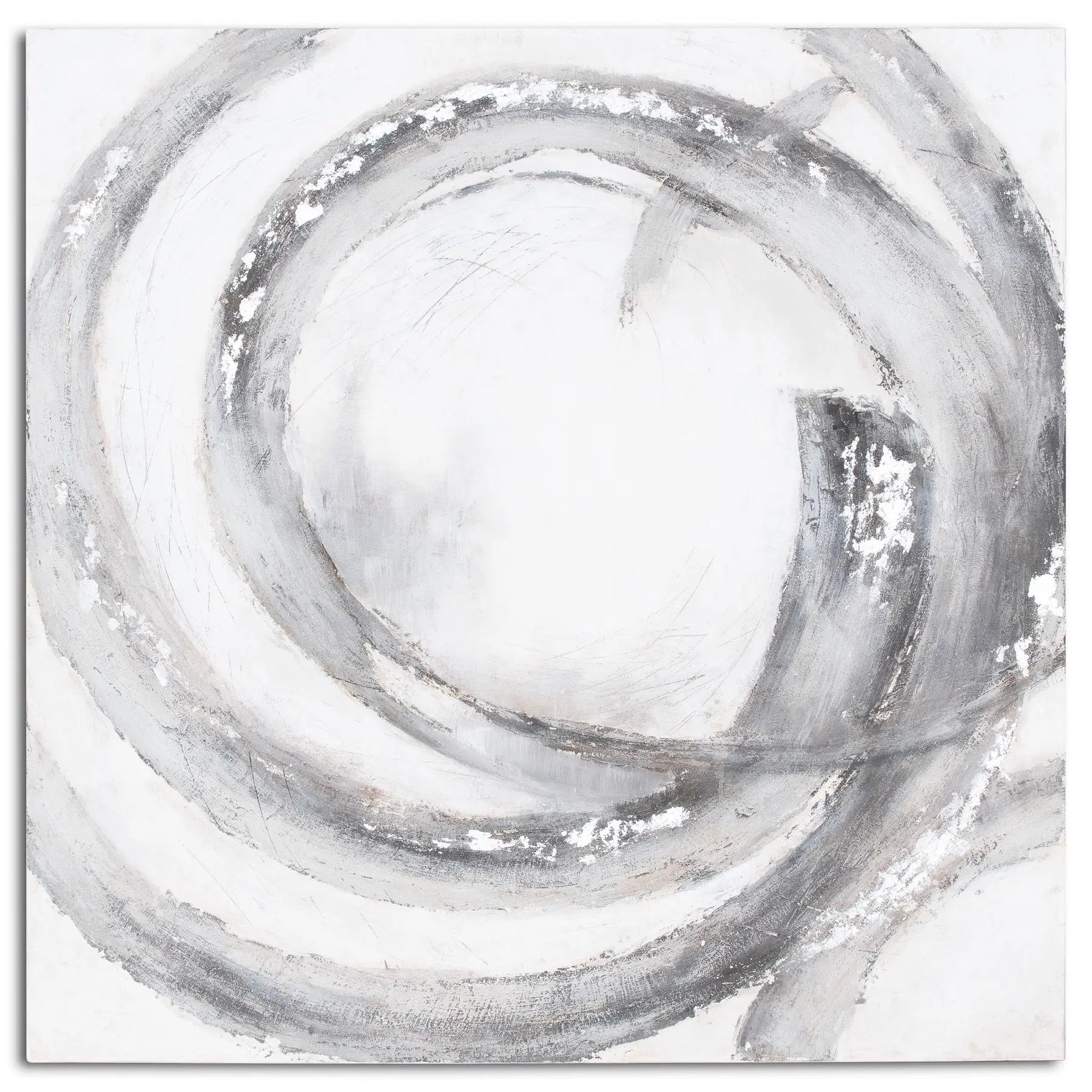 Galaxy Silver And Grey Hand Painted Canvas Makur Interior