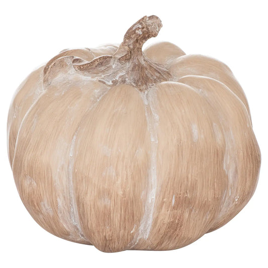 Set Of Three Carved Wood Effect Pumpkins Makur Interior