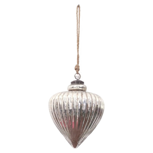 The Noel Collection Antique Silver Large Vallupe Bauble Makur Interior