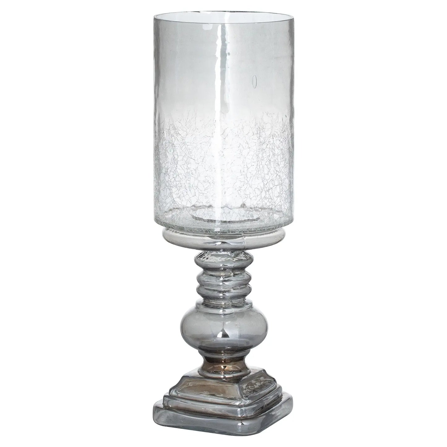 Smoked Midnight Glass Candle Holder Makur Interior