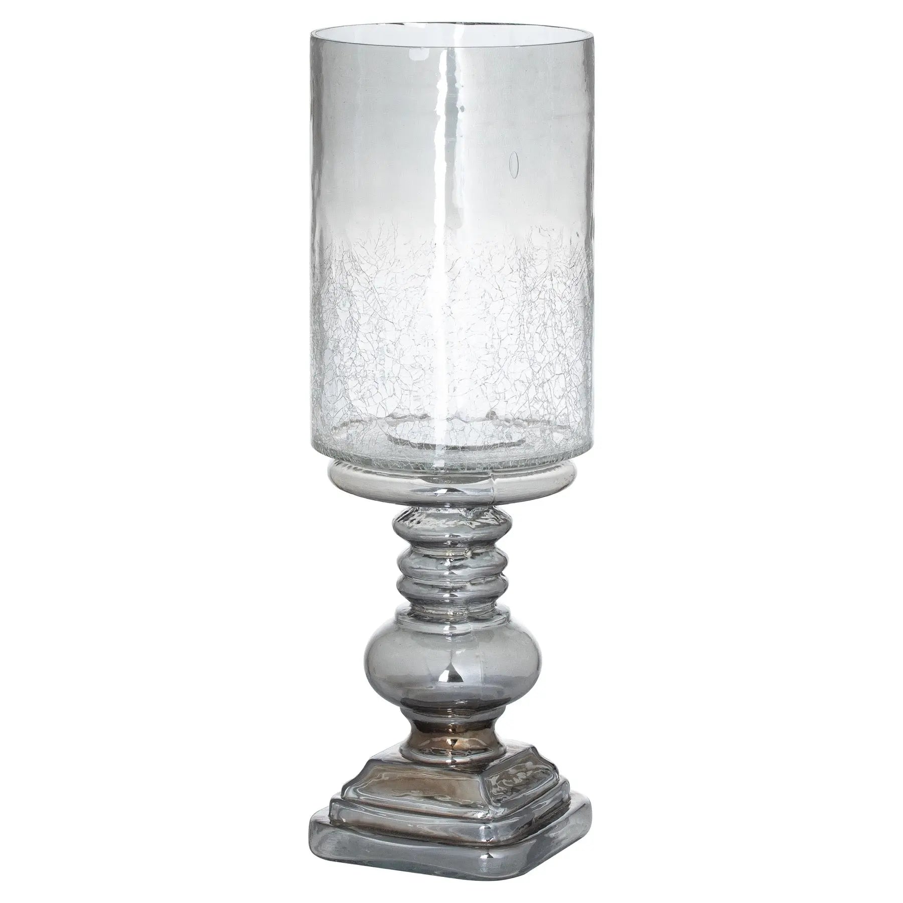 Smoked Midnight Glass Candle Holder Makur Interior