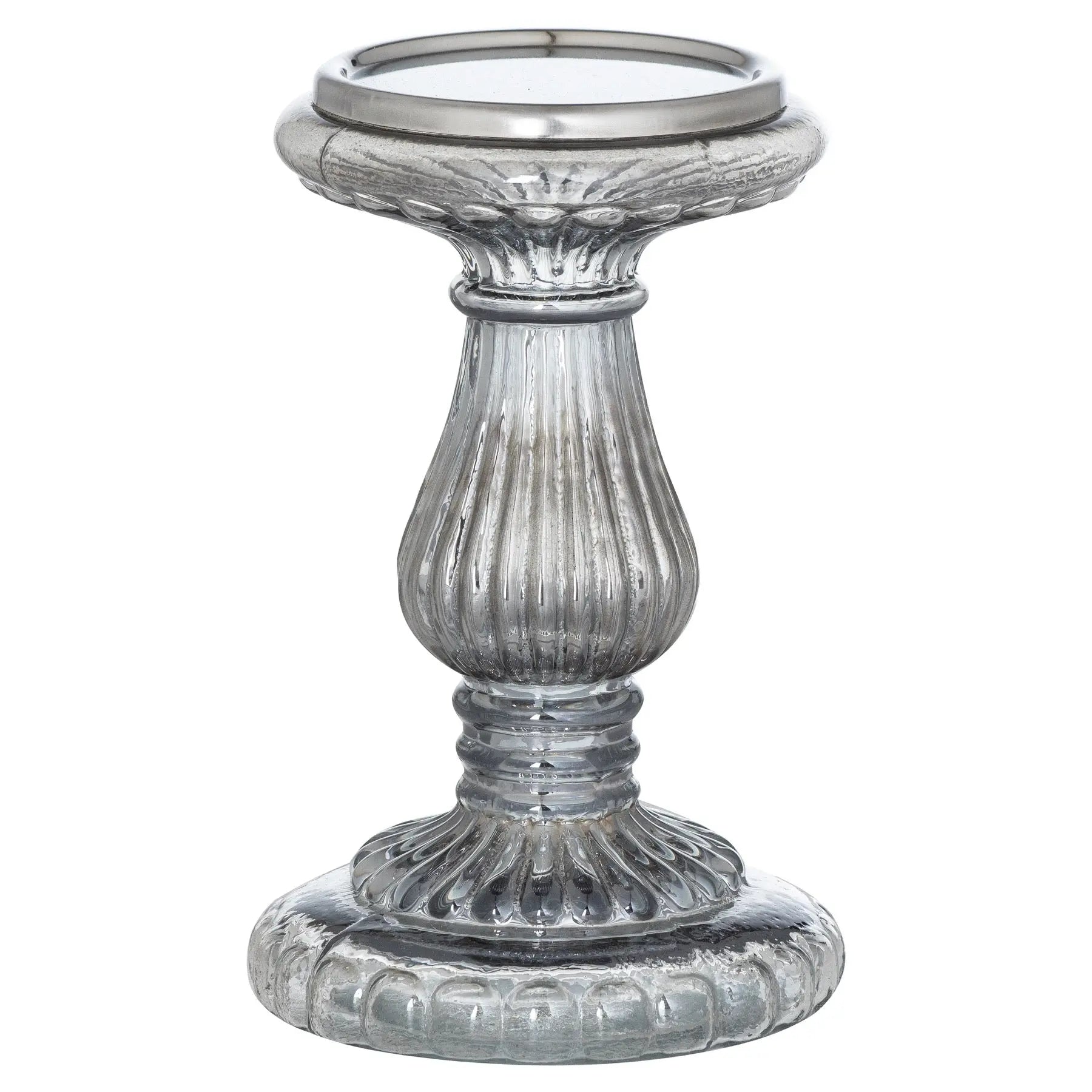 Smoked Midnight Small Candle Pillar Makur Interior