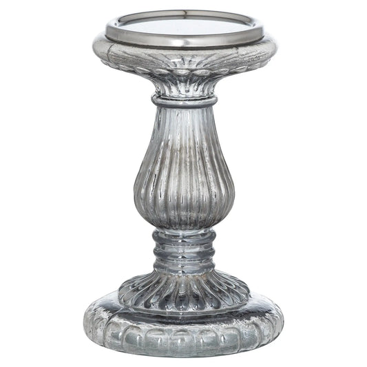 Smoked Midnight Small Candle Pillar Makur Interior
