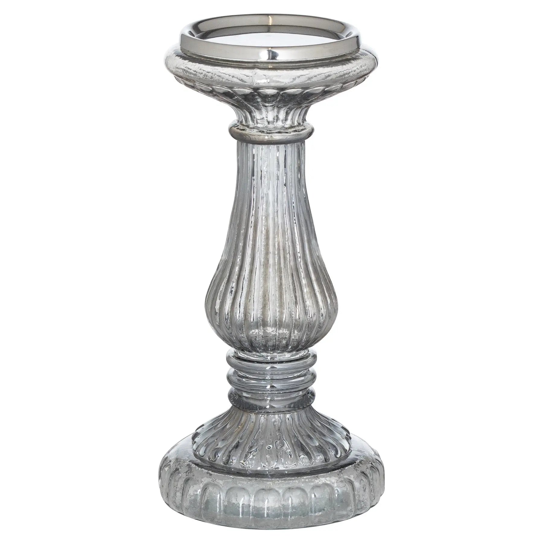 Smoked Midnight Medium Candle Pillar Makur Interior