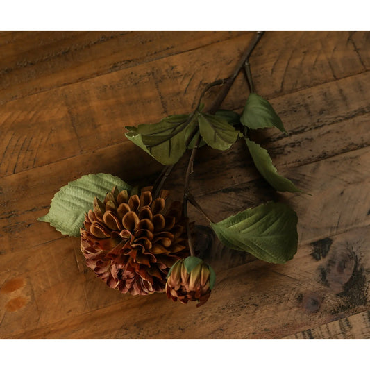 Deep Mustard Dahlia Stem Makur Interior