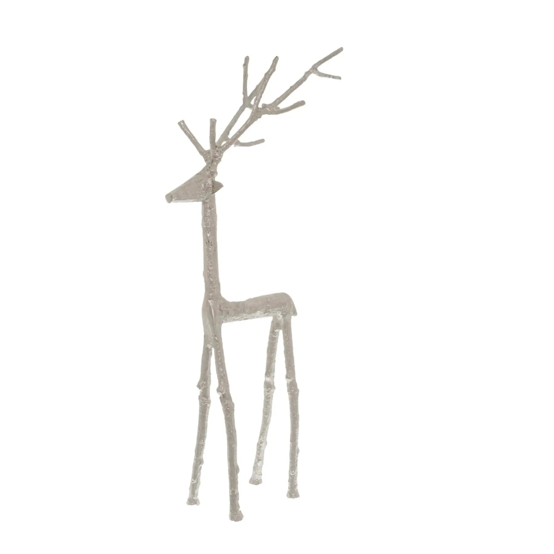 Silver Standing Stag  Ornament Makur Interior