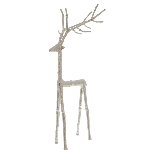 Large Silver Standing Stag  Ornament Makur Interior