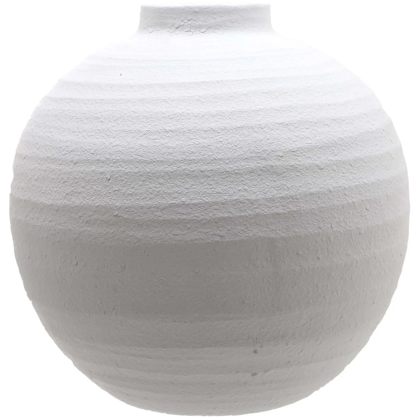 Tiber Large Matt White Ceramic Vase Makur Interior