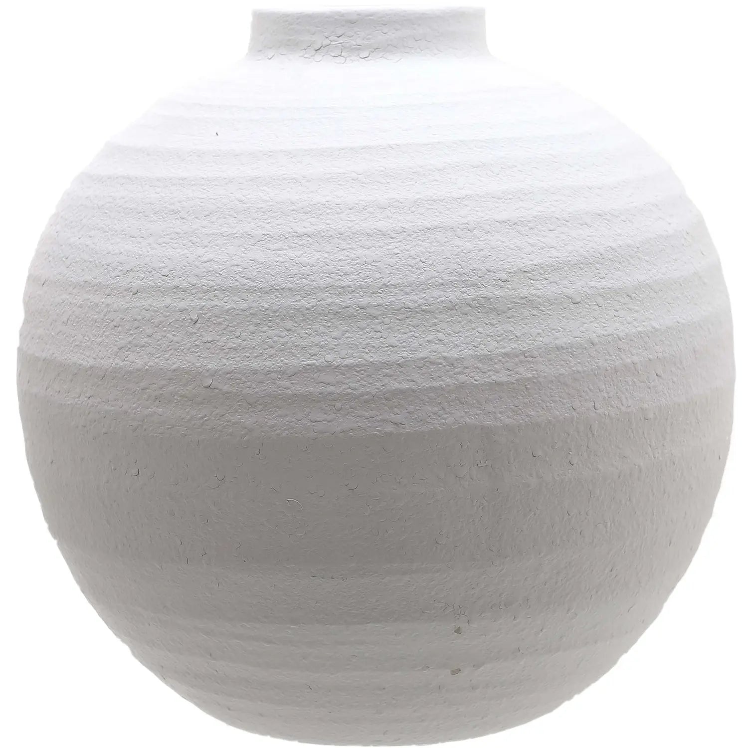 Tiber Large Matt White Ceramic Vase Makur Interior